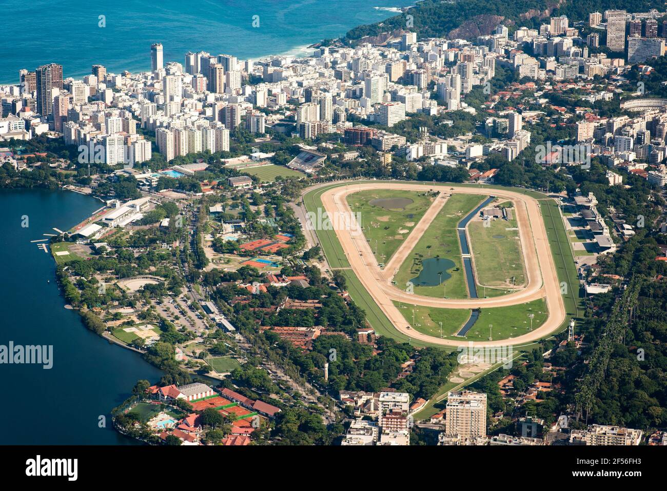 Jockey Club Brasileiro, Gávea, and apartments in Leblon, Rio de Janeiro,  Brazil, South America Stock Photo - Alamy