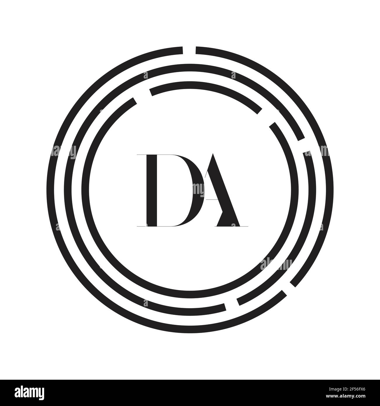 Initial Monogram Letter DA Logo Design Vector Template. DA Letter Logo ...