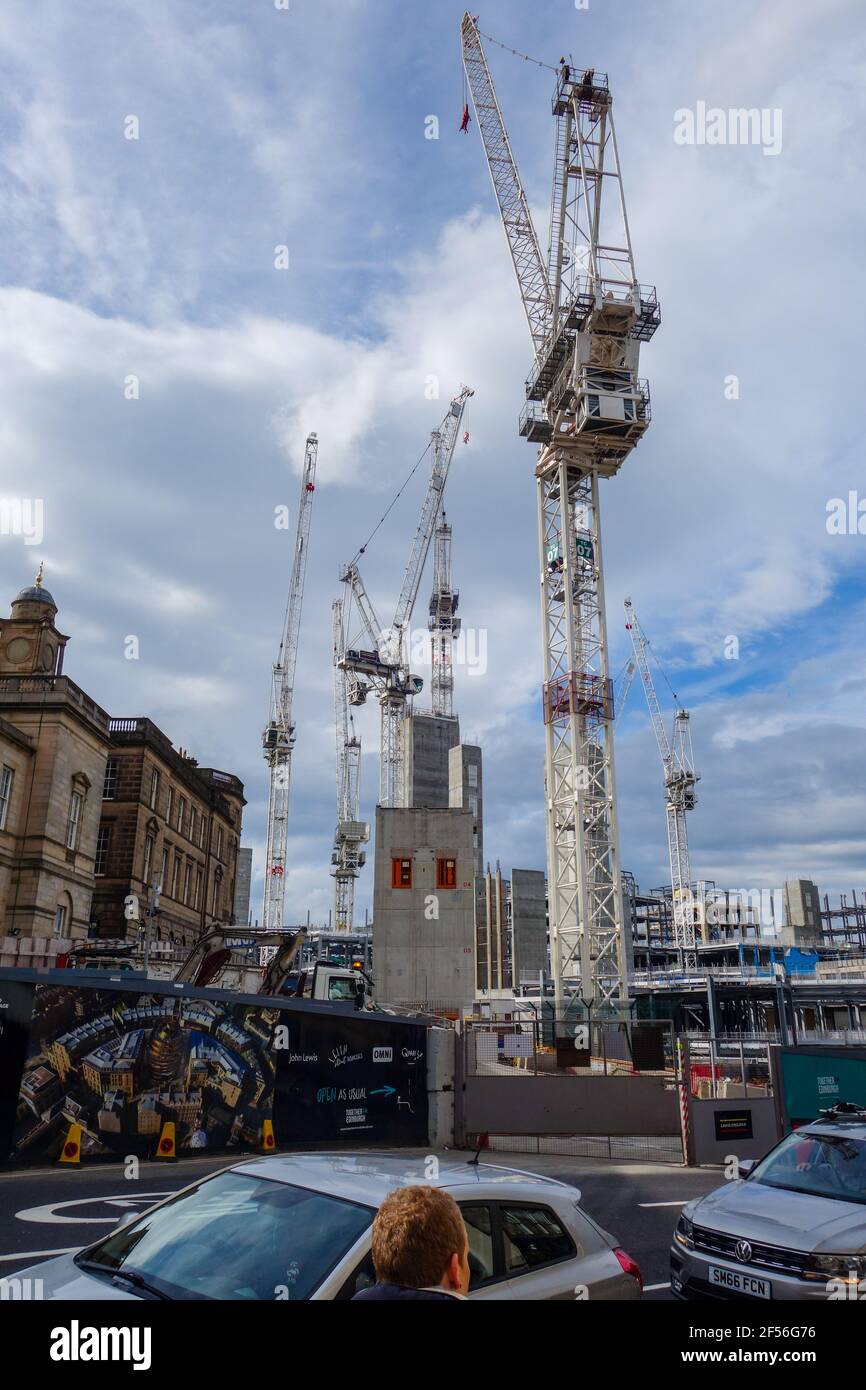 St James Quarter under construction in Edinburgh. Stock Photo