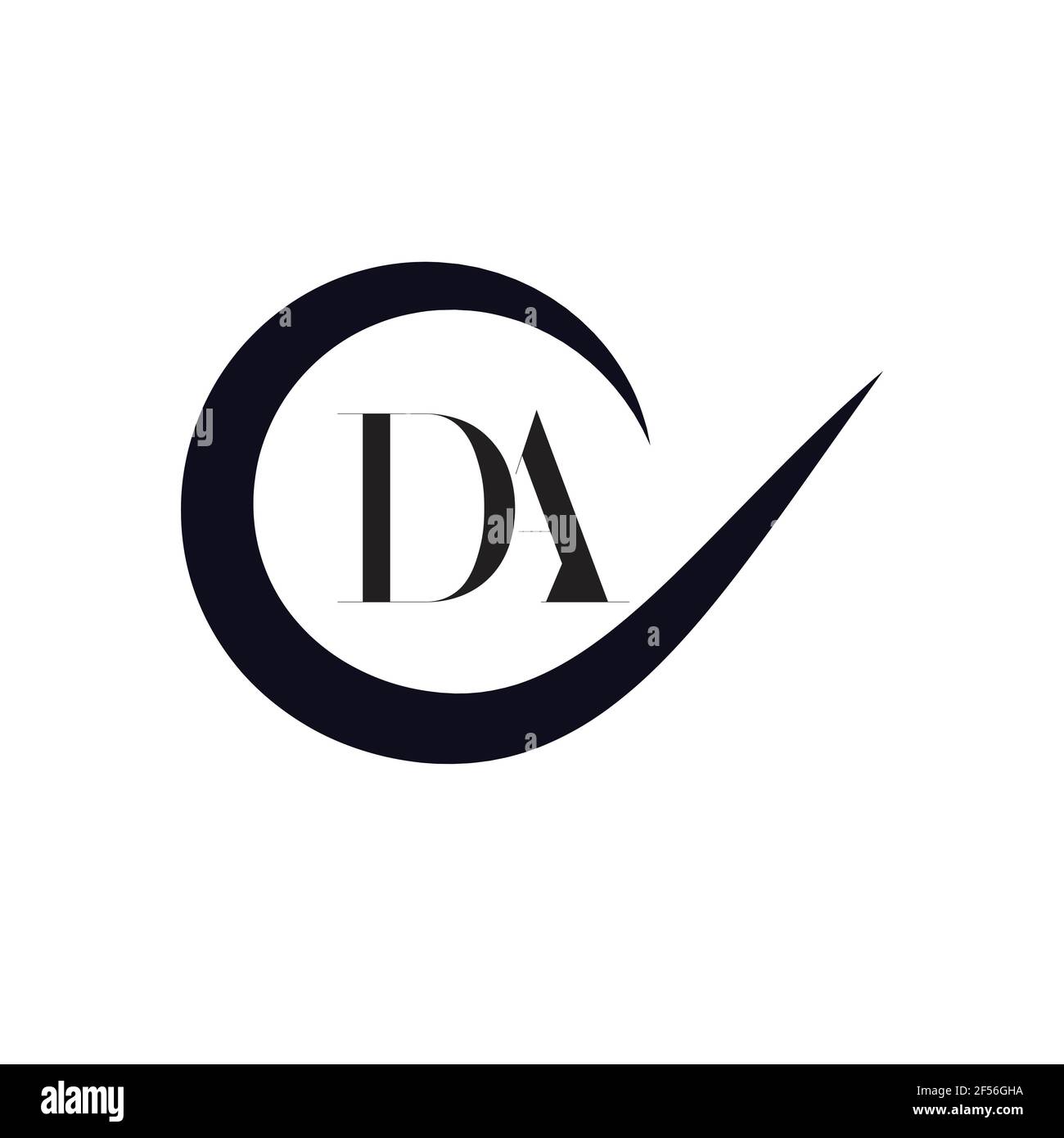 Initial Monogram Letter DA Logo Design Vector Template. DA Letter Logo ...