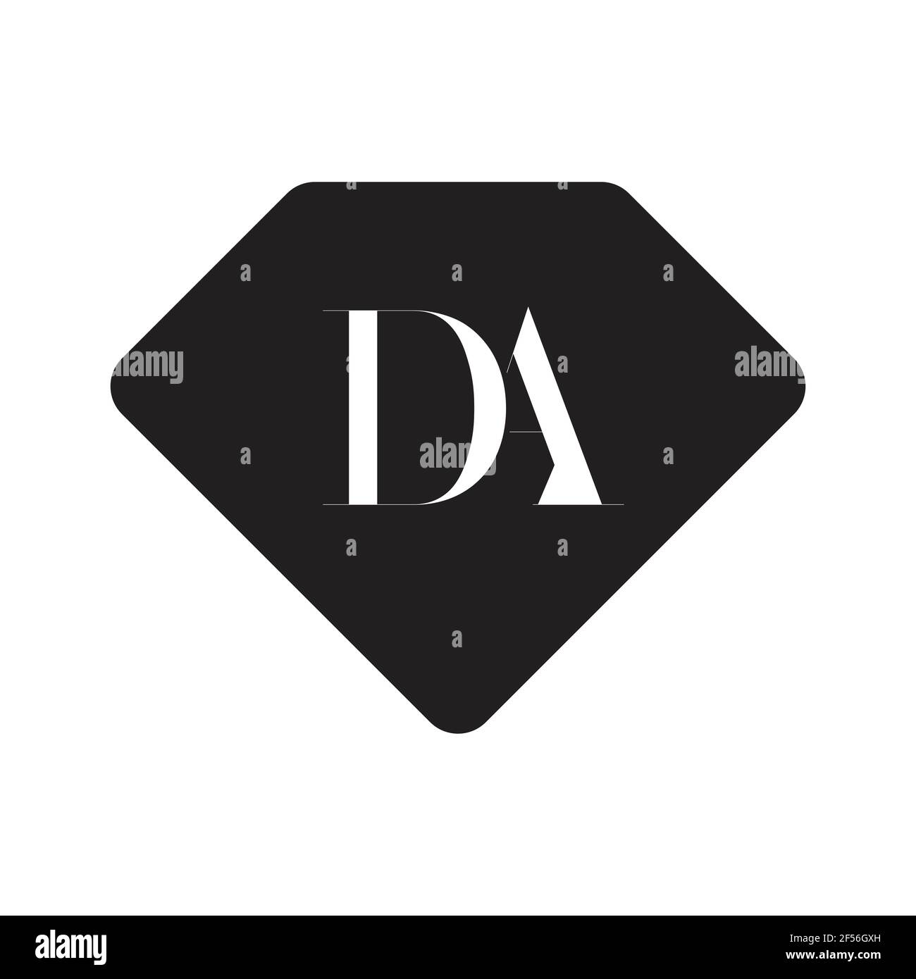 Initial Monogram Letter DA Logo Design Vector Template. DA Letter Logo Design Stock Photo