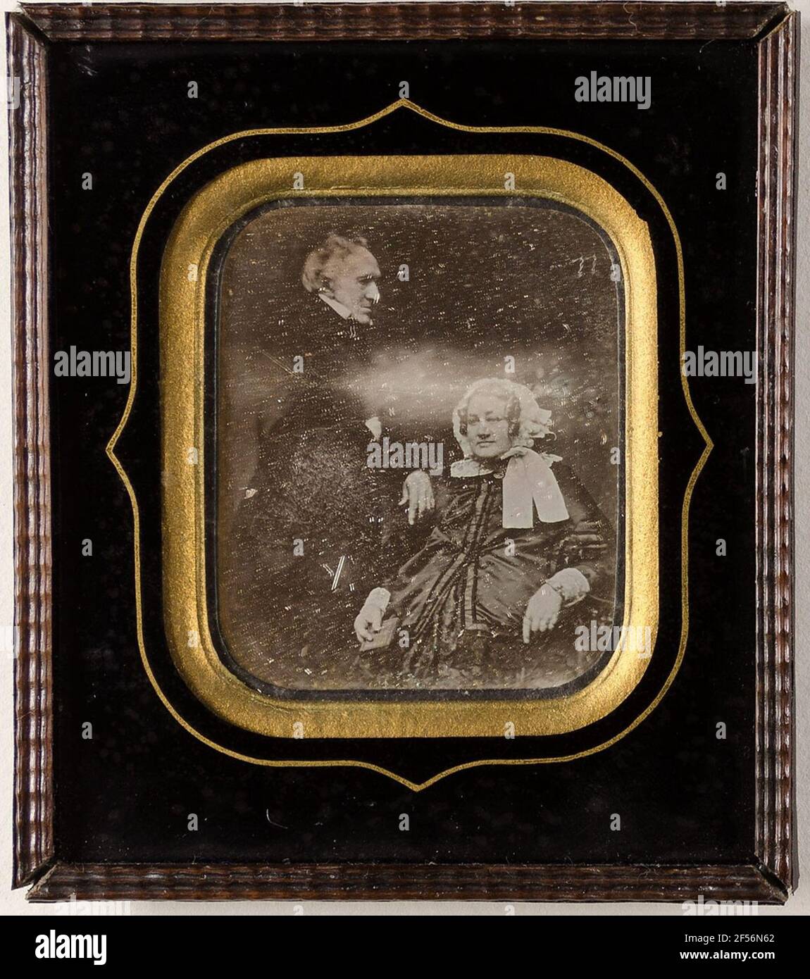 The Advokat Dr. Jur. Carl Trummer (1792-1858) with his wife, b. Beble (1801-1866). . Stock Photo