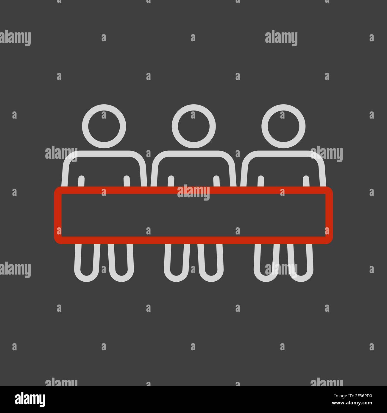 Group of protesting people with big placard vector icon. Demonstration ...