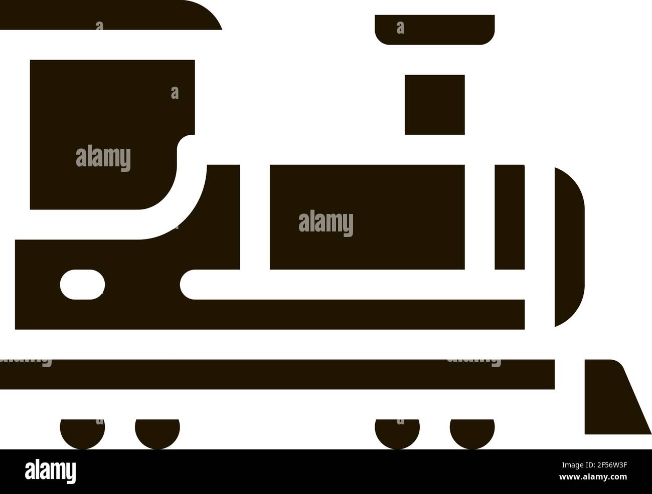 children train icon Vector Glyph Illustration Stock Vector