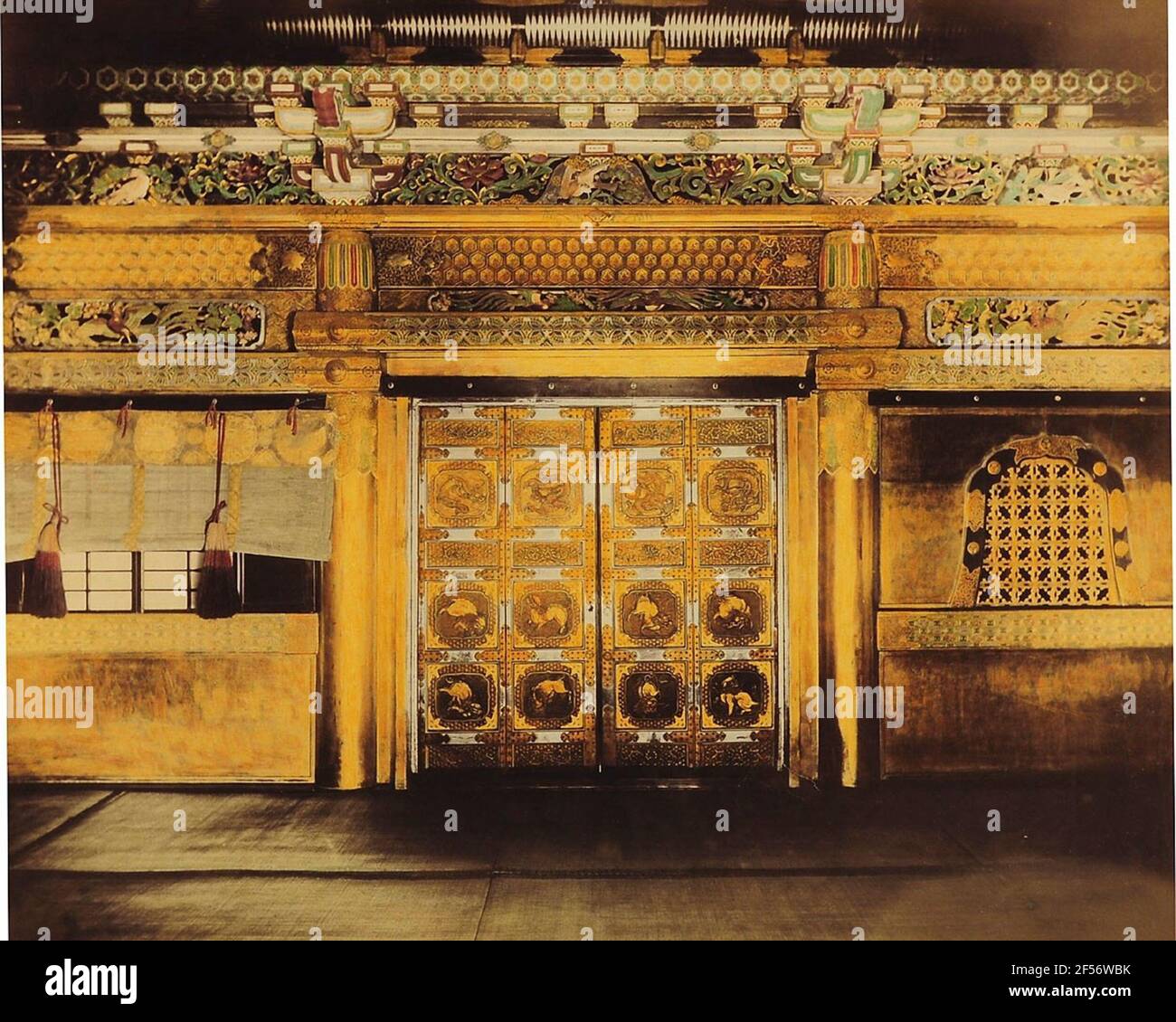 Entrance door of a temple, Nikko Stock Photo - Alamy