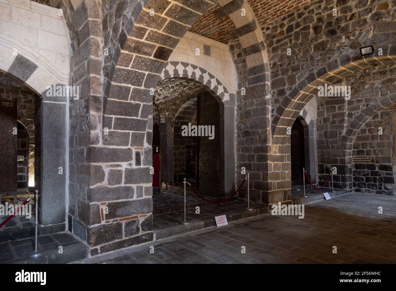 Virgin Mary Syriac Orthodox Church in Diyarbakir, Turkey.  Detail from inside the church. Stock Photo