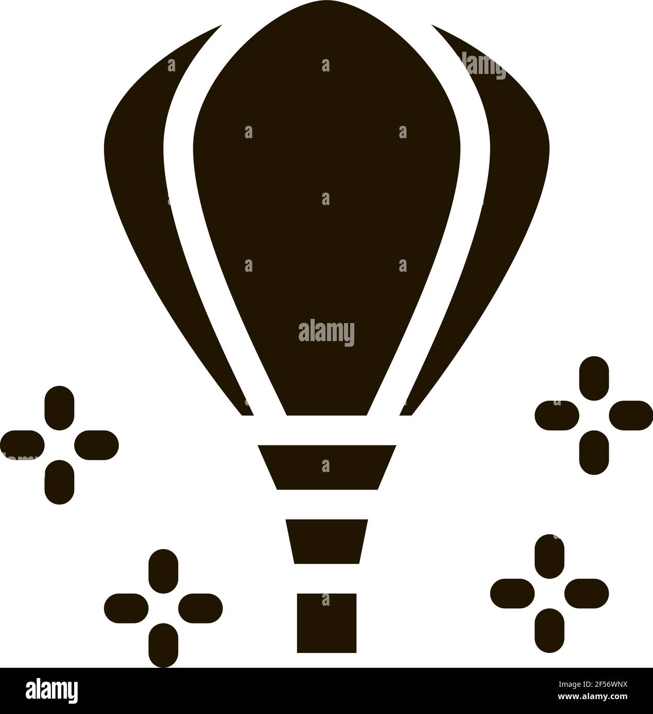big balloon icon Vector Glyph Illustration Stock Vector