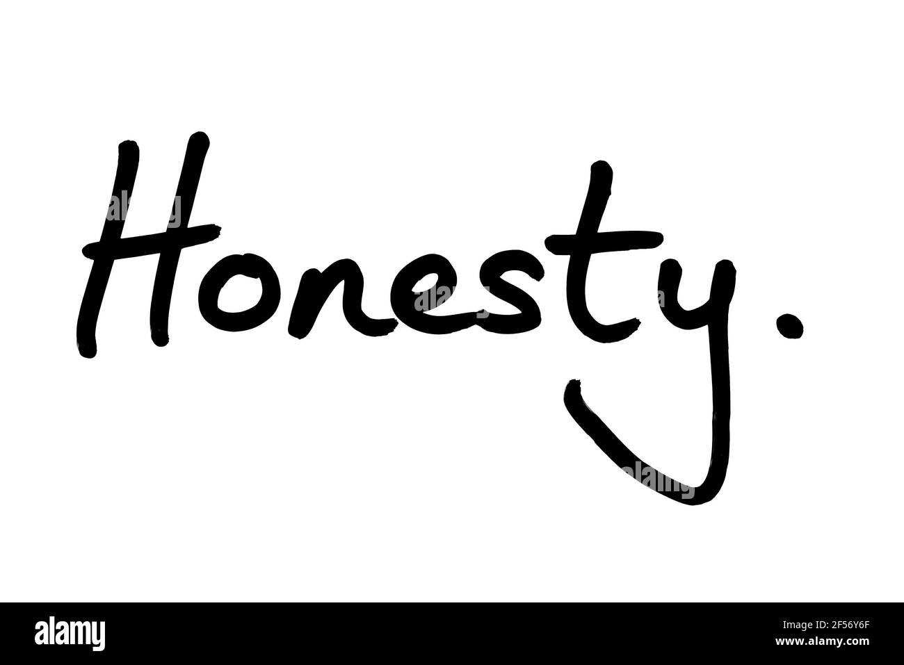 The word Honesty, handwritten on a white background Stock Photo - Alamy