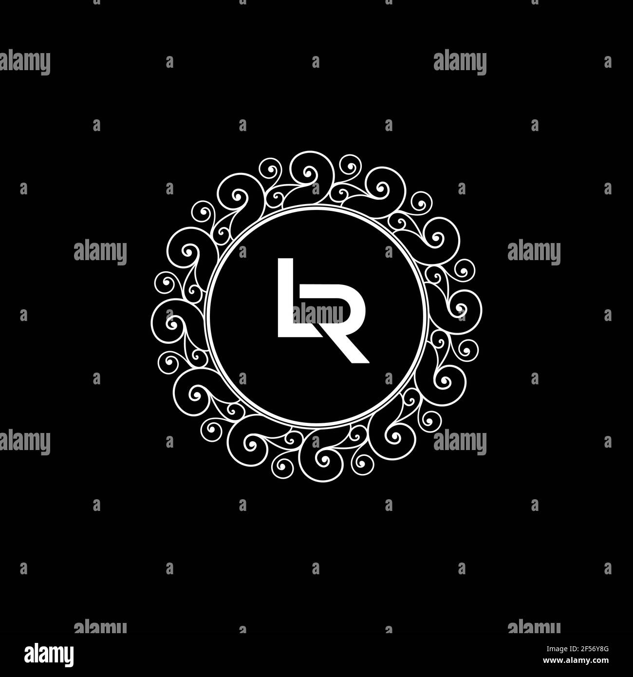 LR. Monogram of Two letters L & R. Luxury, simple, stylish and elegant ...