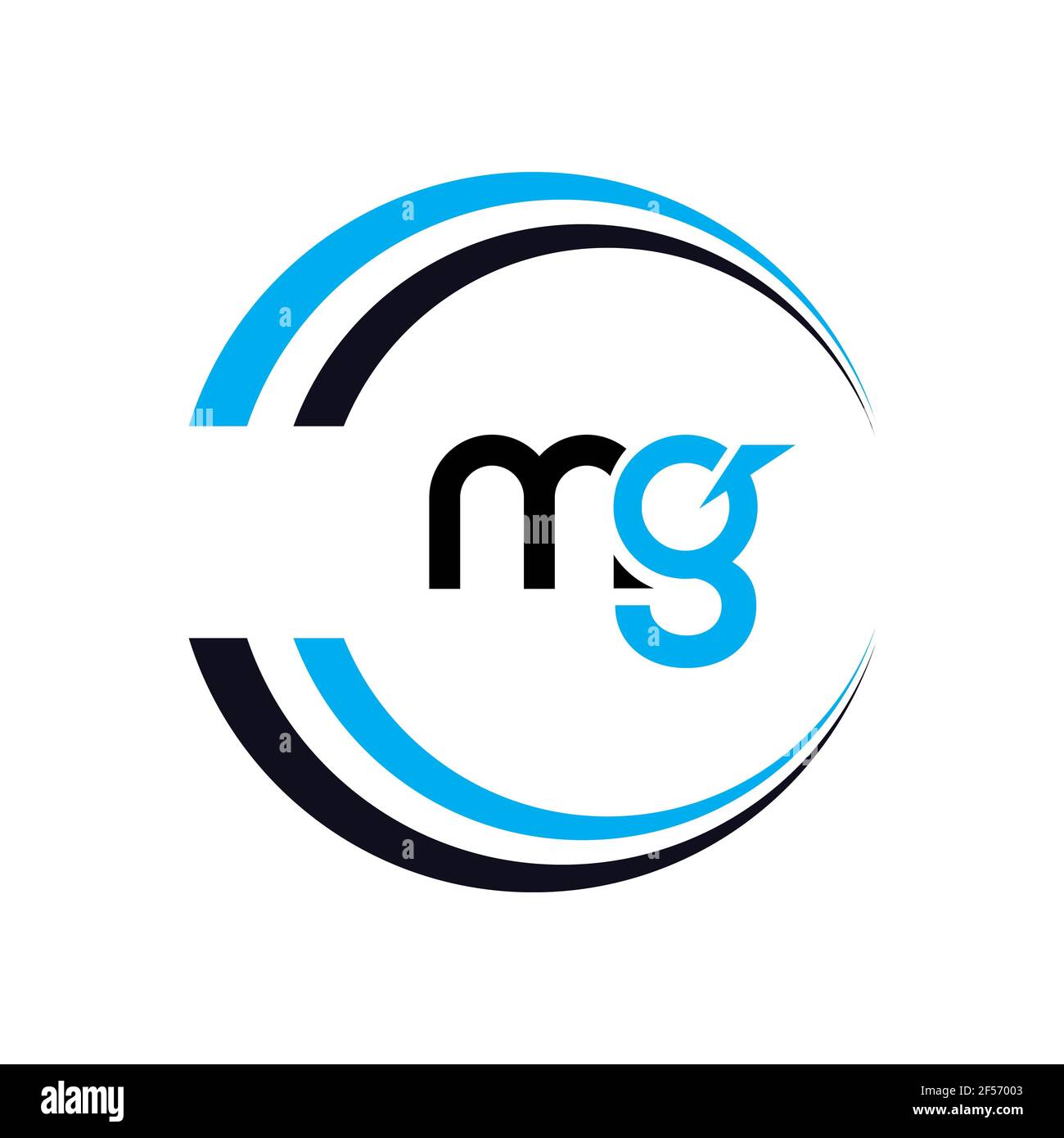 Premium Vector  Creative mg or gm letter initial circle shape pattern line  art elegant monogram modern unique logo