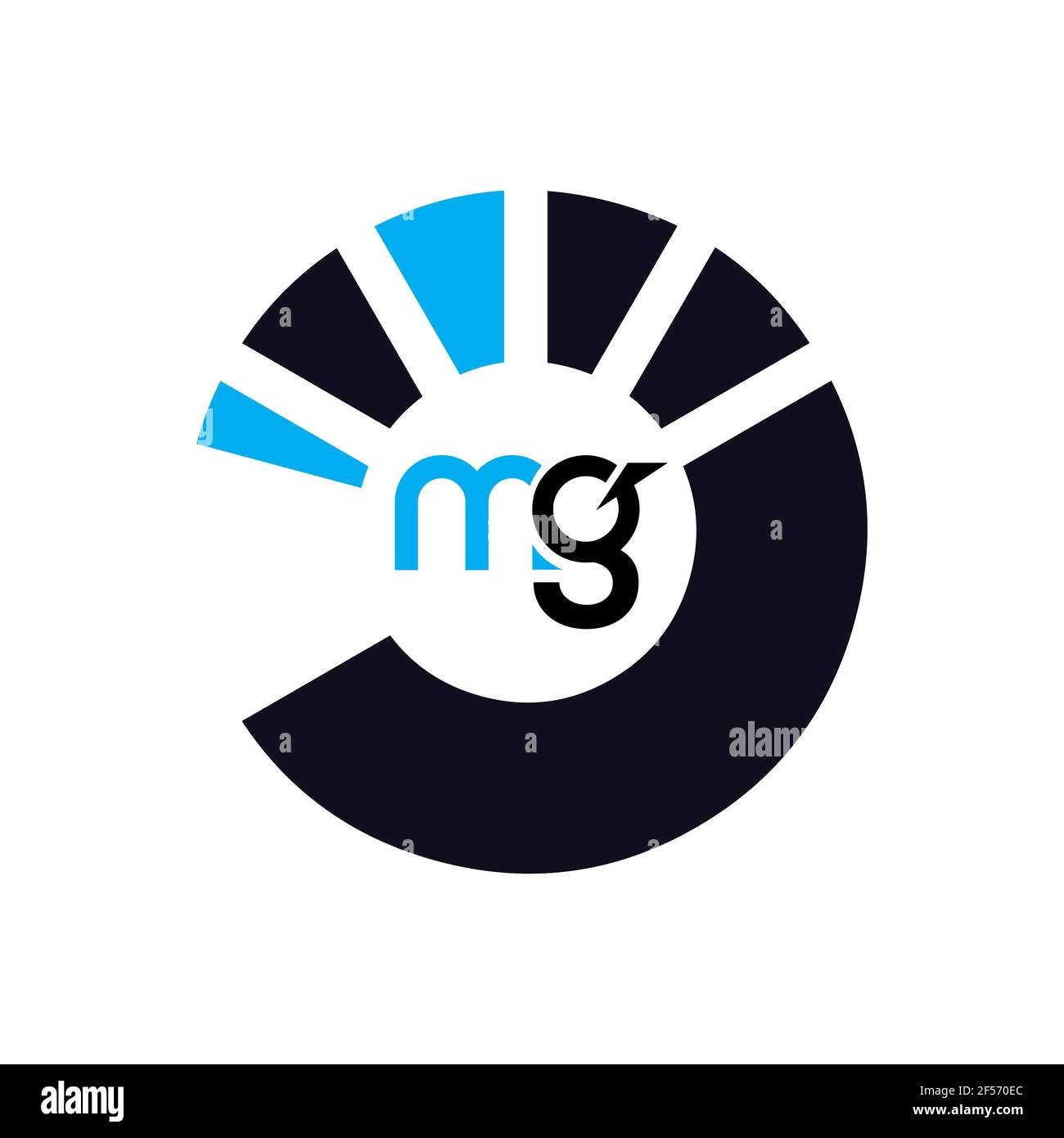 MG Letter Logo Design. Initial letters MG logo icon. Abstract letter MG ...