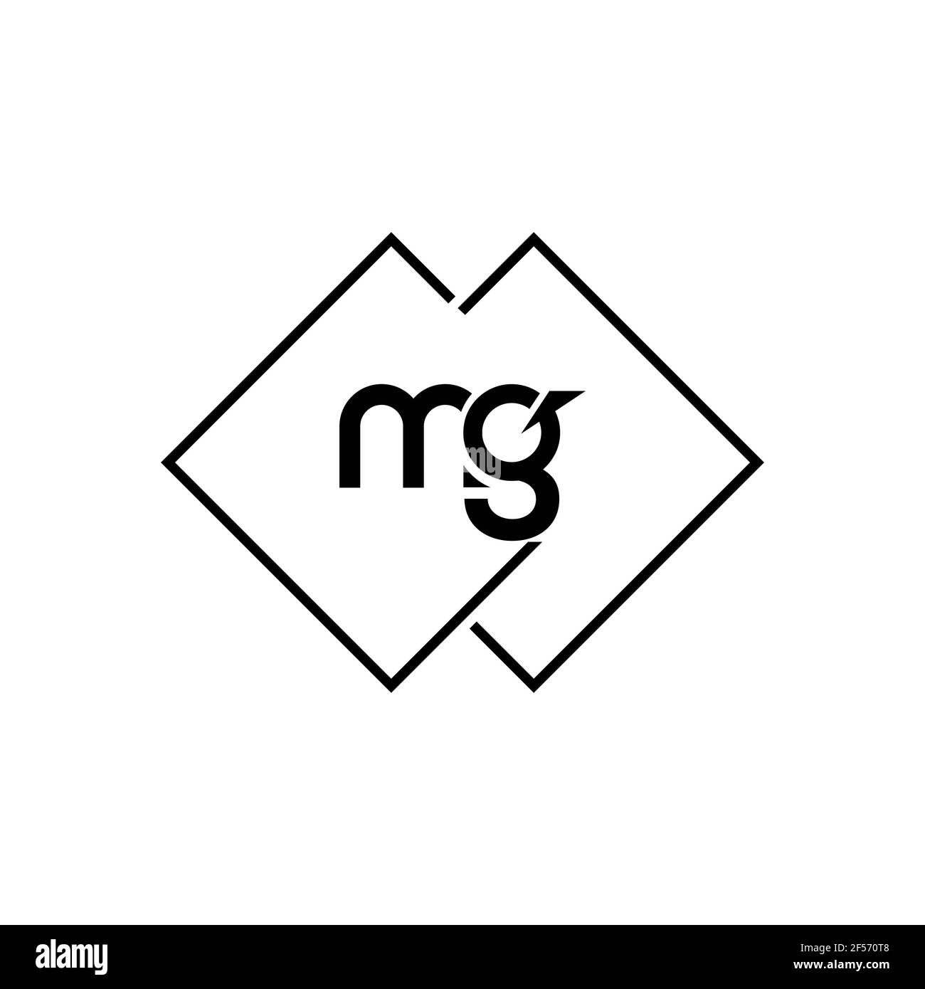 Line Art Initial Name Letter MG or GM Symbol Monogram Logo Vector Set Stock  Vector