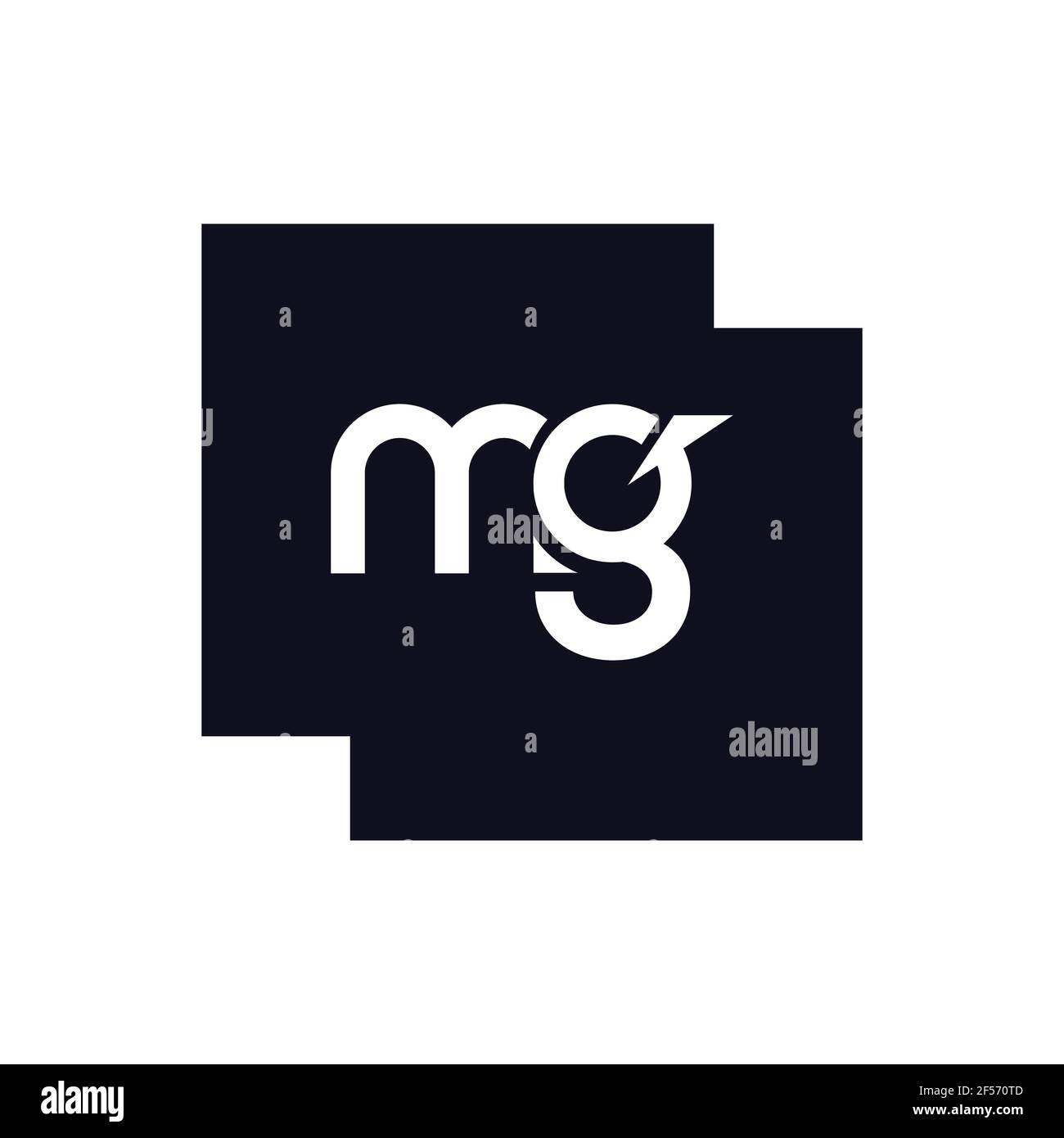 MG Letter Logo Design. Initial letters MG logo icon. Abstract letter MG ...