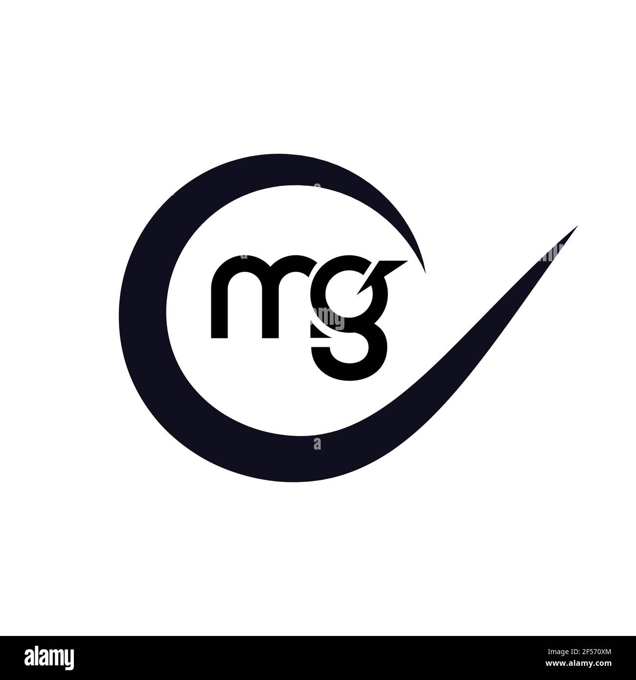 MG Monogram Logo Isolated on Oval Rotate Shape Stock Vector - Illustration  of capital, company: 180238731