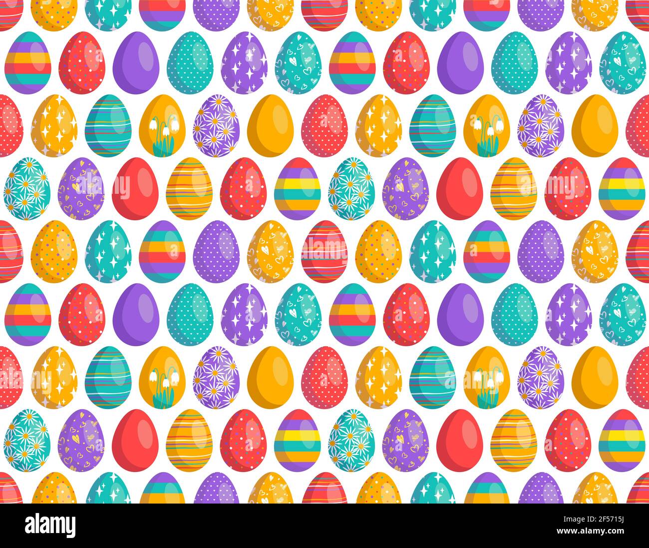 Happy Easter seamless pattern with eggs Stock Vector