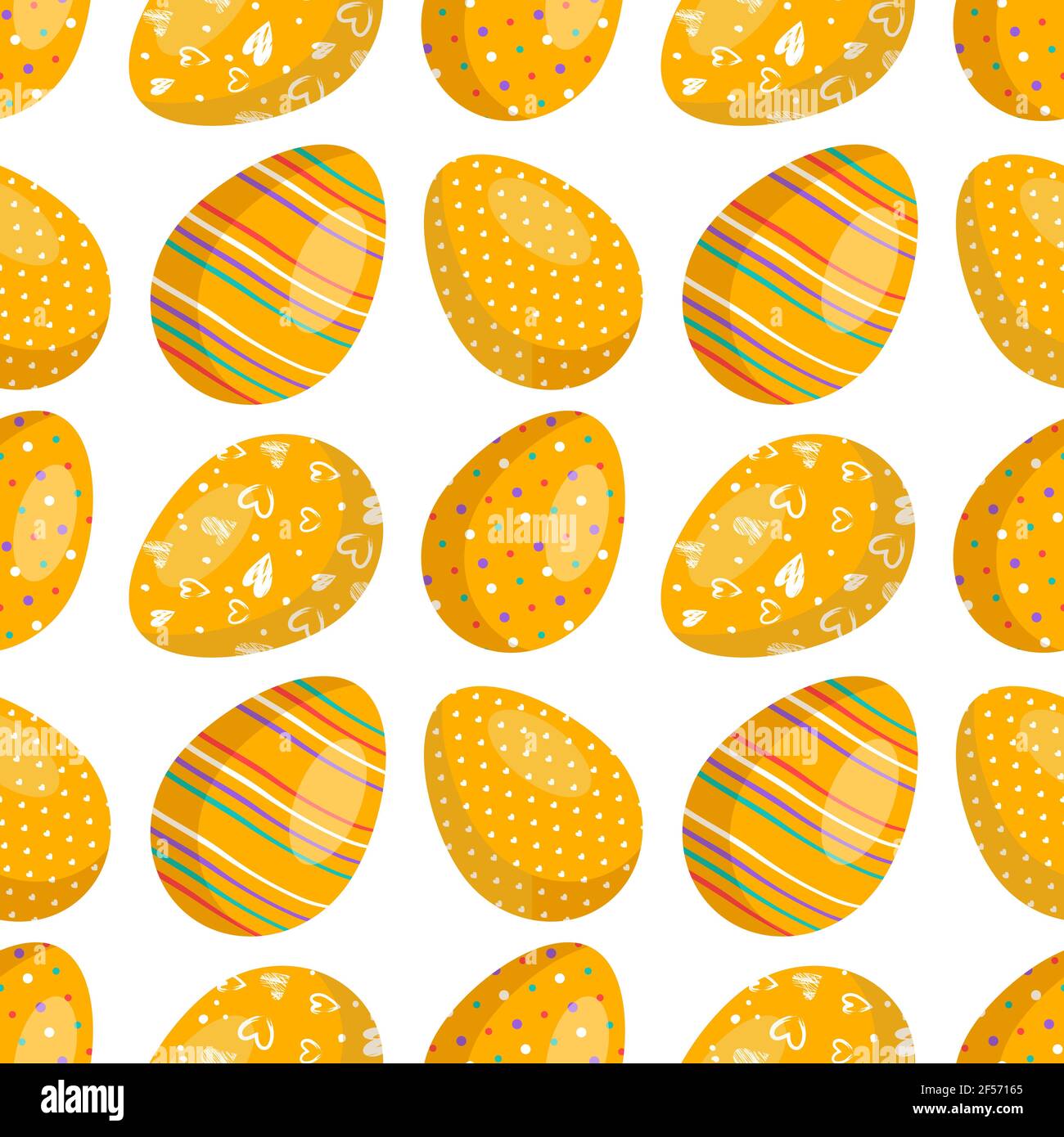 Happy Easter seamless pattern with eggs Stock Vector