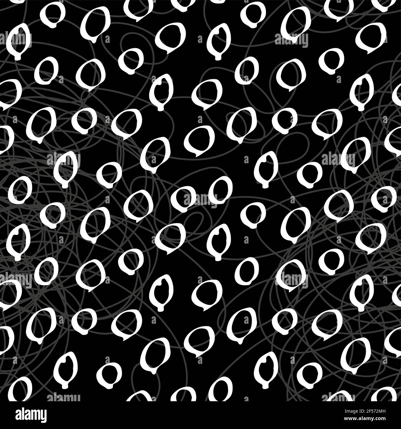 Abstract seamless doodle pattern, hand drawn ink sketch background ...
