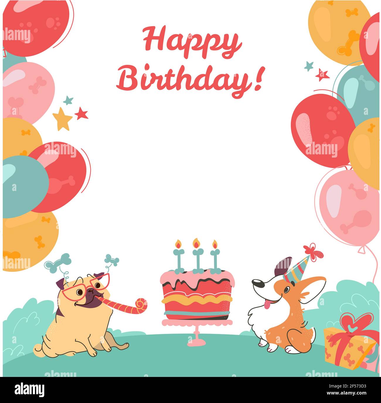 happy-birthday-greeting-card-with-funny-dogs-pug-and-corgi-cake-gifts-colorful-balloons-on-isolated-white-background-vector-poster-in-cartoon-style-with-an-festive-inscription-stock-vector-image-art for Free Printable Corgi Birthday Card Happy birthday greeting card with funny dogs. Pug and corgi, cake, gifts, colorful balloons on isolated white background. Vector poster in cartoon style,.with an festive inscription Stock Vector Image & Art - for Free Printable Corgi Birthday Card