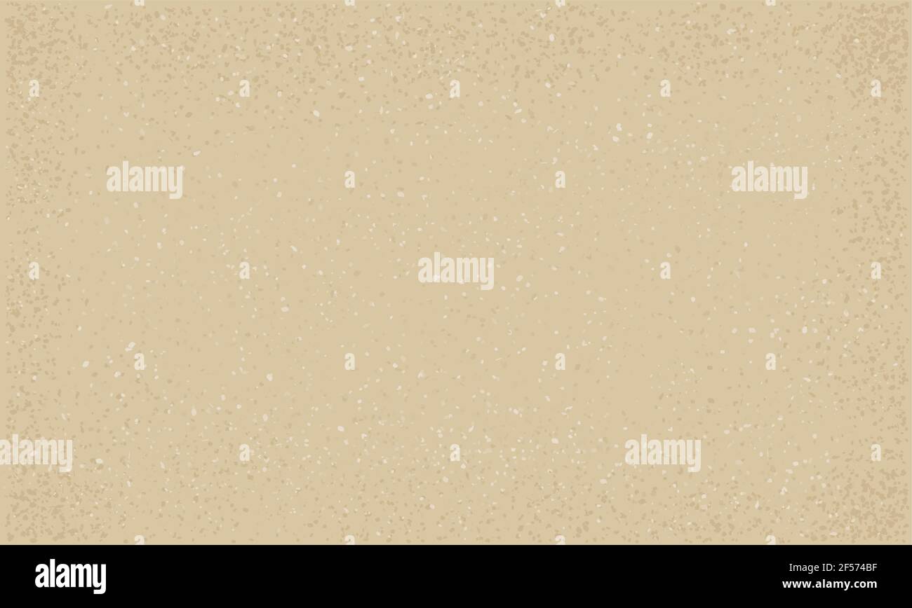 Beige background with small spots as an old paper texture, vector. Stock Vector