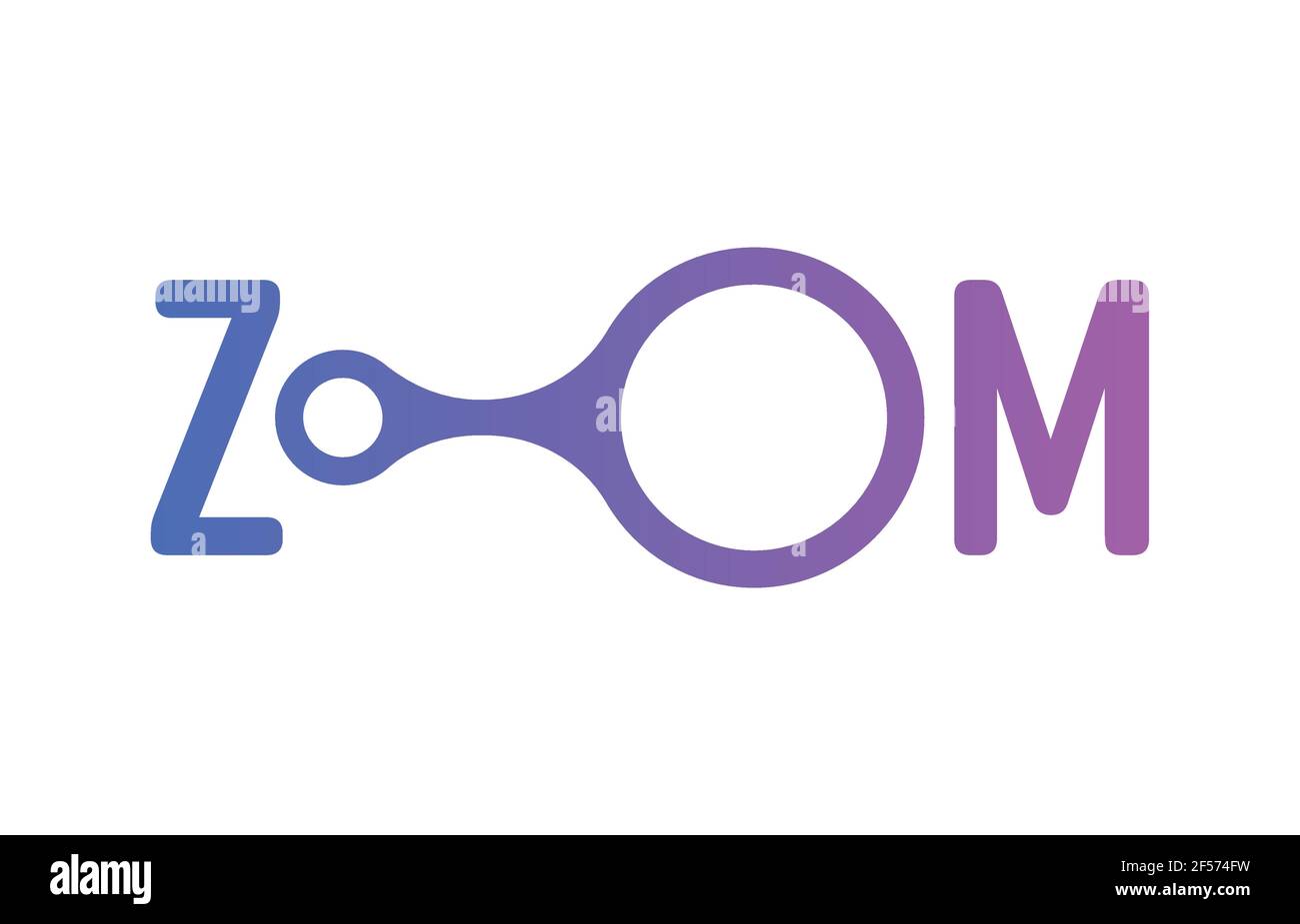 zoom logo on white background. blue-purple zoom logo Stock Vector Image