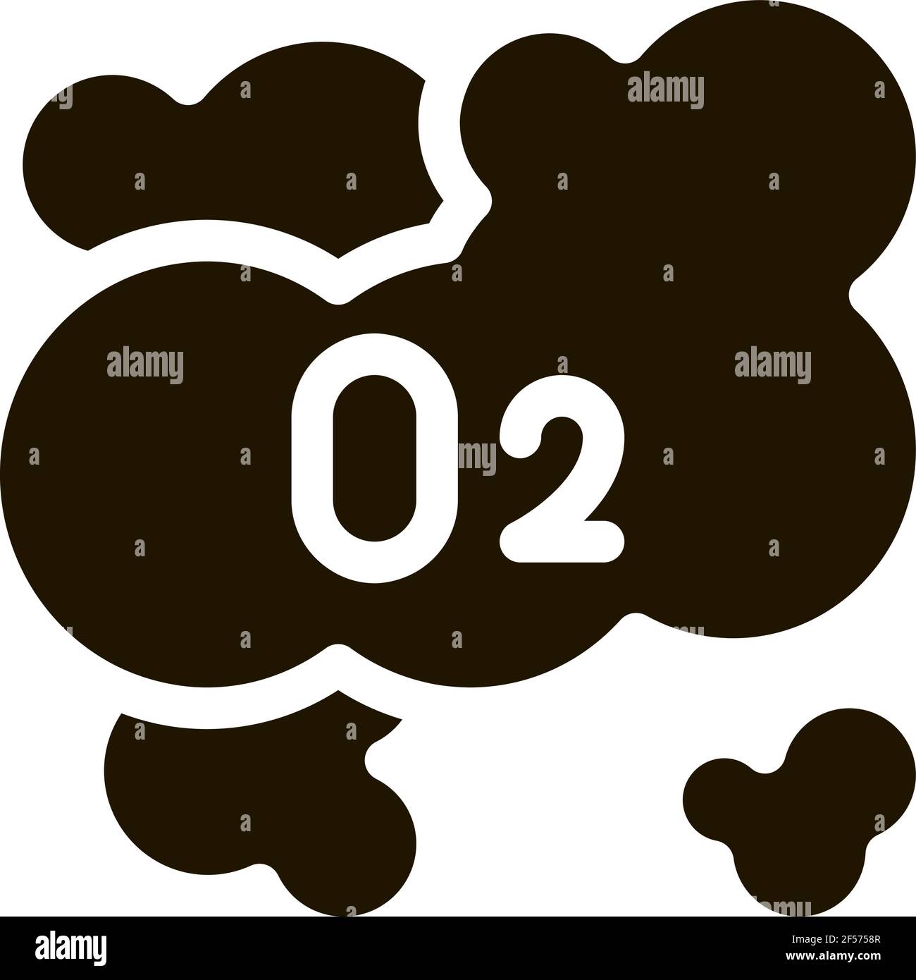 smoke from fire icon Vector Glyph Illustration Stock Vector