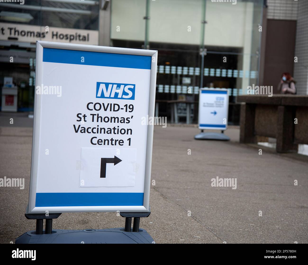 London, UK, 19th Mar 2021, NHS Covid19 St Thomas' Vaccination Centre 1