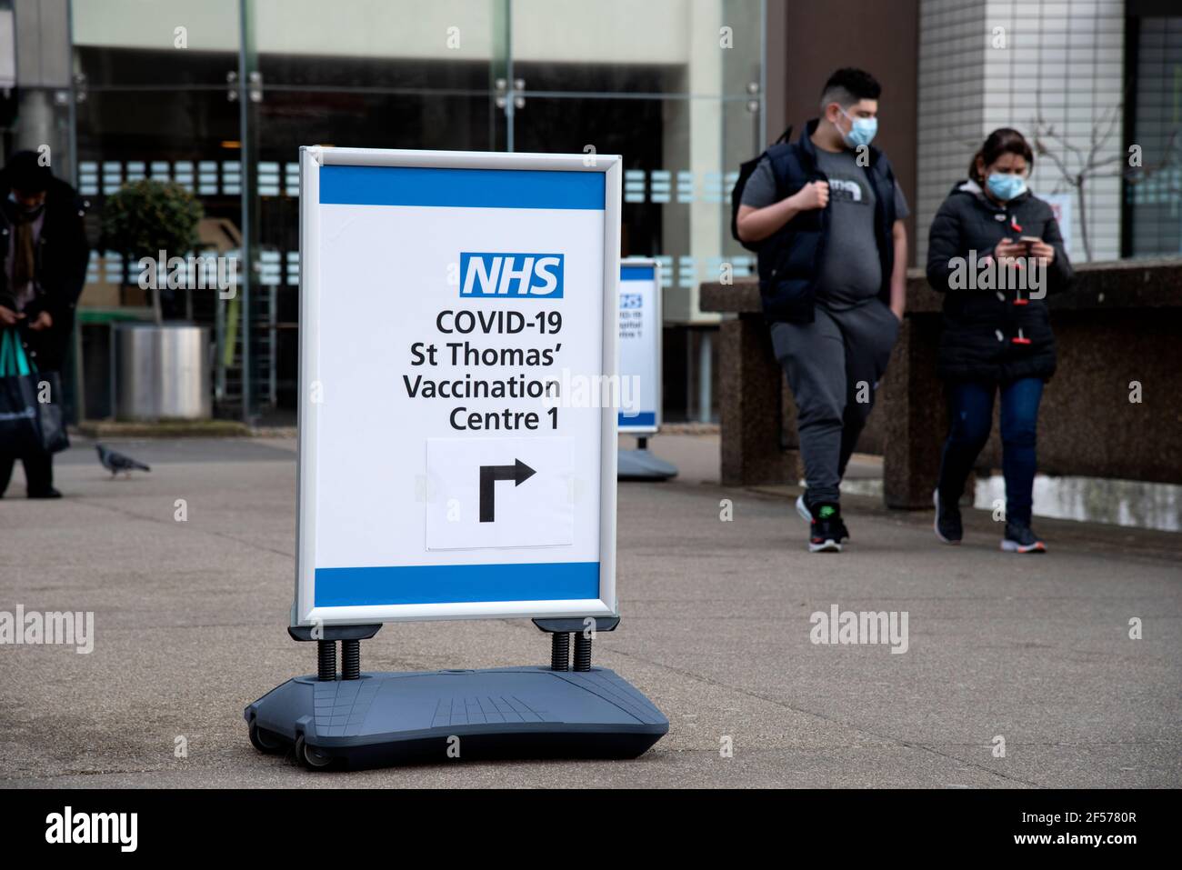London, UK, 19th Mar 2021, NHS Covid19 St Thomas' Vaccination Centre 1