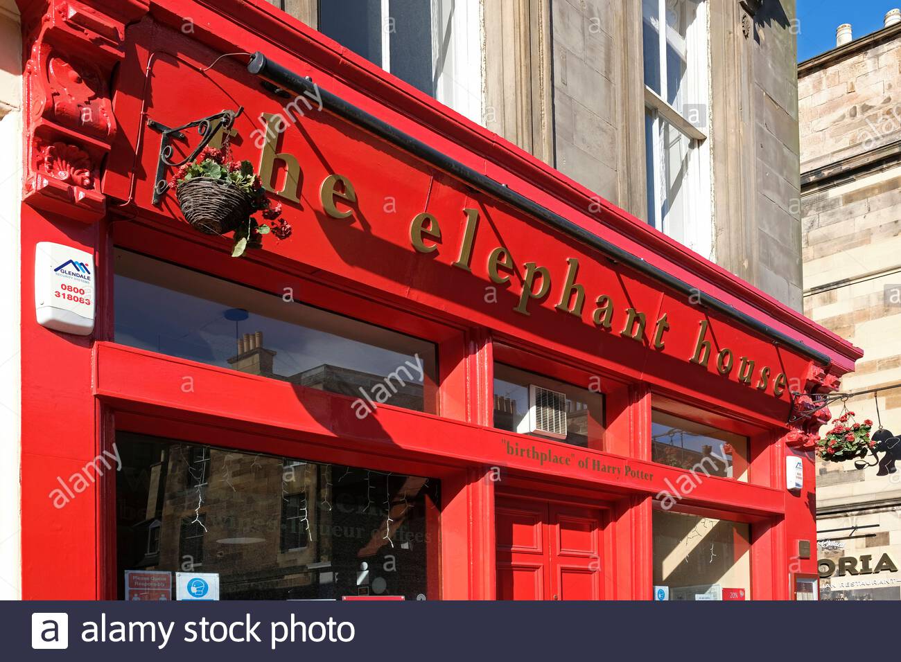 The Elephant House Cafe, King George IV bridge, reputedly where author JK Rowling wrote some of the Harry Potter books, Edinburgh, Scotland Stock Photo