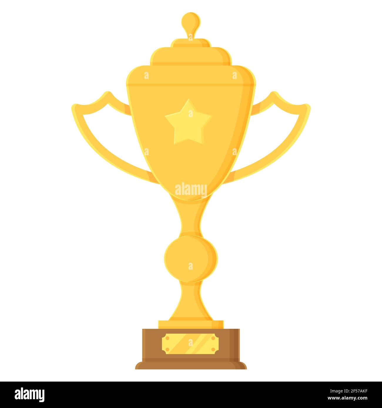 Cartoon winner cup object. Golden trophy with crown. Prize, success,  competition, achievement, congratulations concept. Stock vector element  isolated Stock Vector Image & Art - Alamy