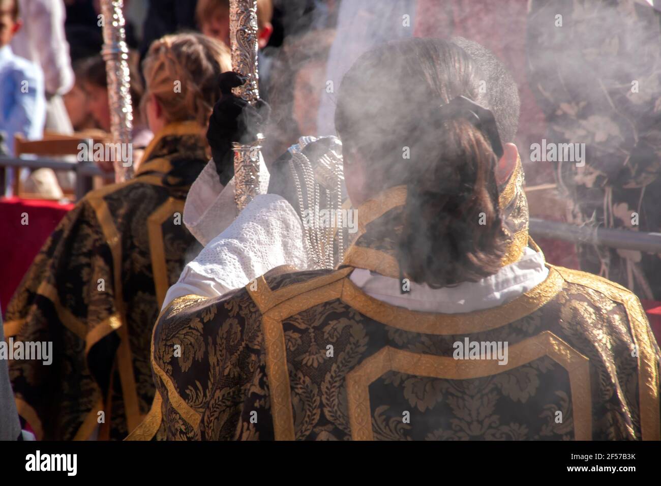 acolyte body in the holy week of Seville Stock Photo