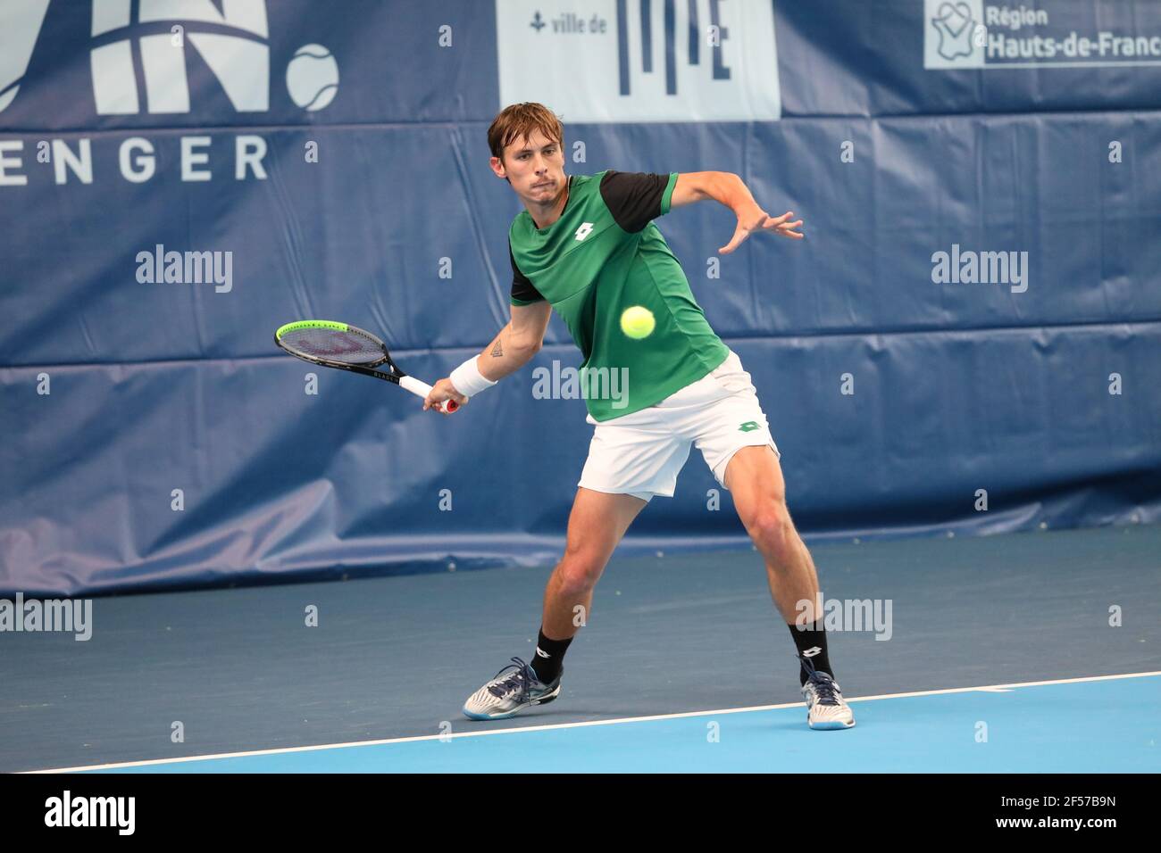 Matteo MARTINEAU France during the Play In Challenger 2021, ATP Challenger  tennis tournament on March 23, 2021 at Marcel Bernard complex in Lille,  France - Photo Laurent Sanson / LS Medianord / DPPI / LiveMedia Stock Photo  - Alamy