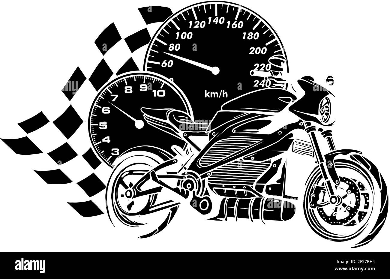 Motorcycle Racing Silhouette