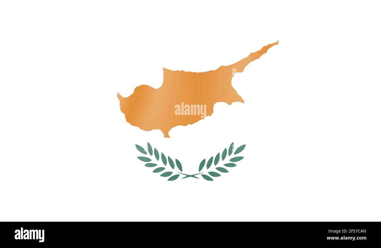 Cyprus grunge flag set on a white background. Vector illustration. Stock Vector