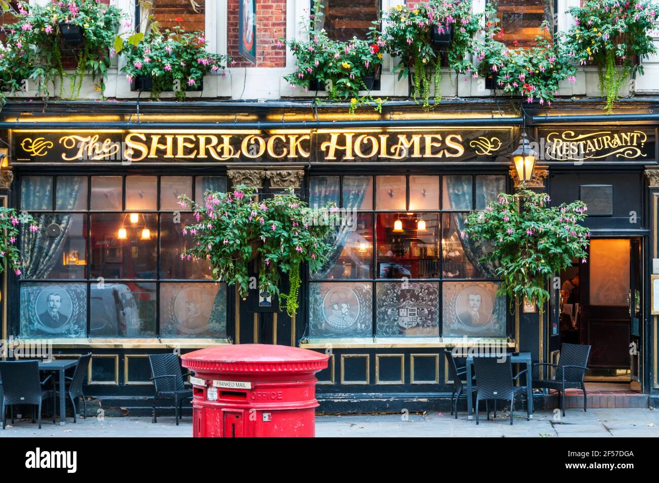 The Sherlock Holmes pub in Northumberland Street, London. Stock Photo