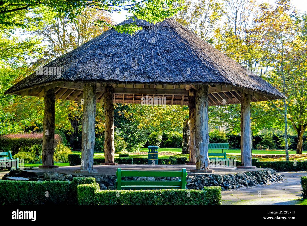 Thatched hut in the park of Adare, County Limerick, Ireland Stock Photo