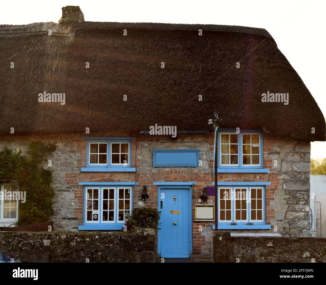 Typical house of Adare, County Limerick, Ireland Stock Photo