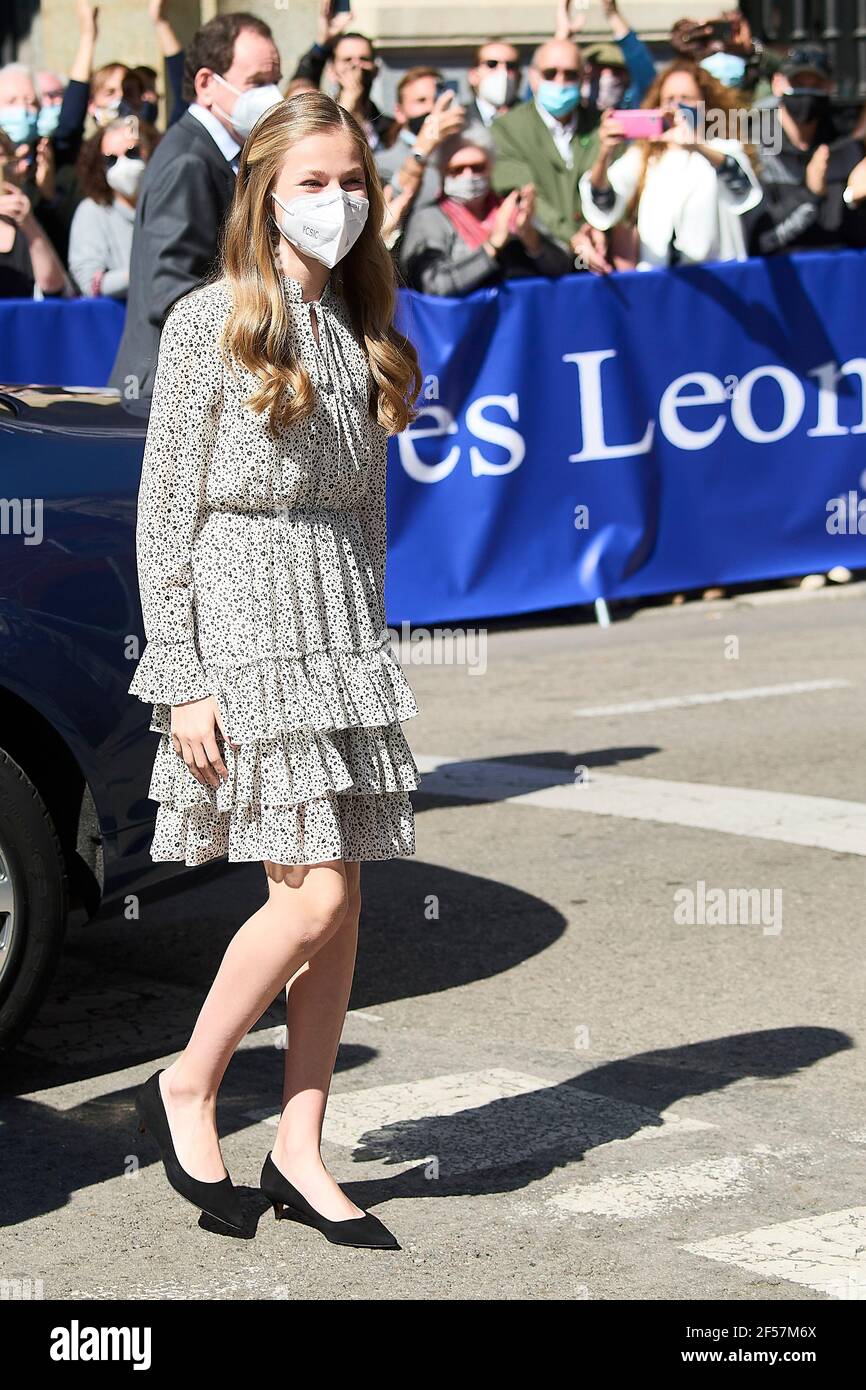 24032021 Spain Princess Leonor, during het 1st solo public event