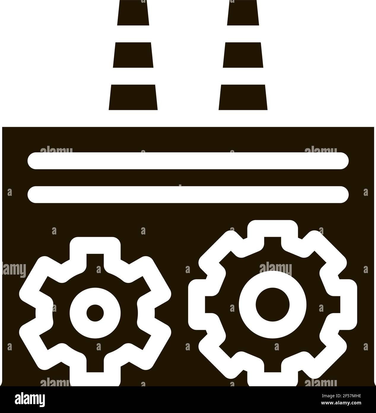 technical settings of thermal power plant icon Vector Glyph ...