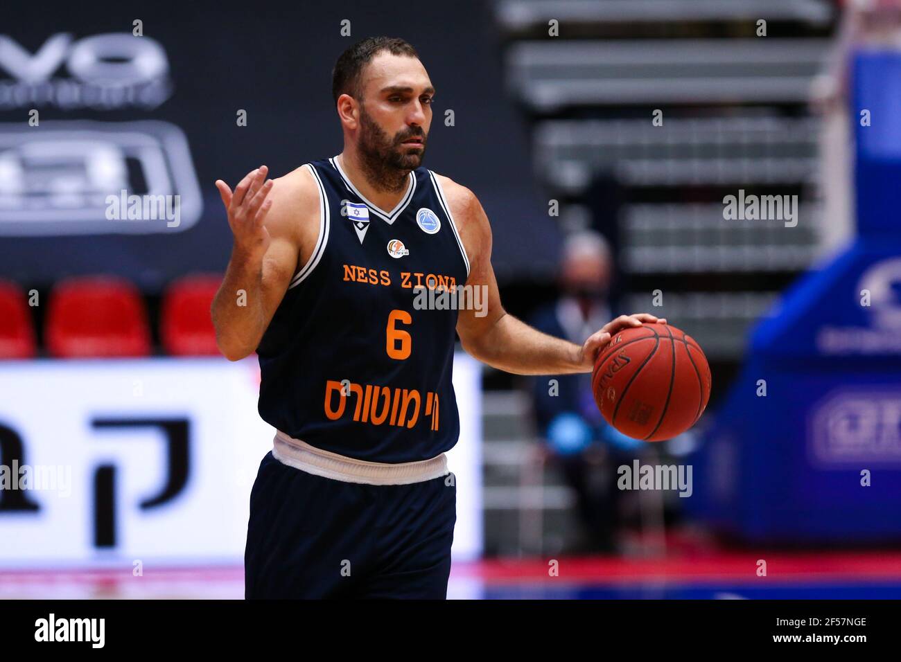 DEN BOSCH, NETHERLANDS - MARCH 24: Tal Dunne of Ironi Ness Ziona during the  Fiba Europe Cup game between Ironi Ness Ziona and BC Kyiv Basket at Maaspo  Stock Photo - Alamy