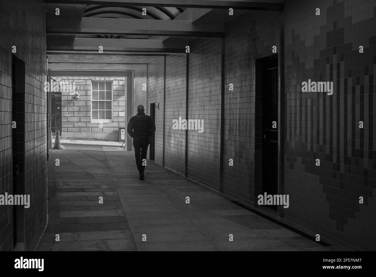 Dc thomsons frontage side streets city centre spray paint hires stock