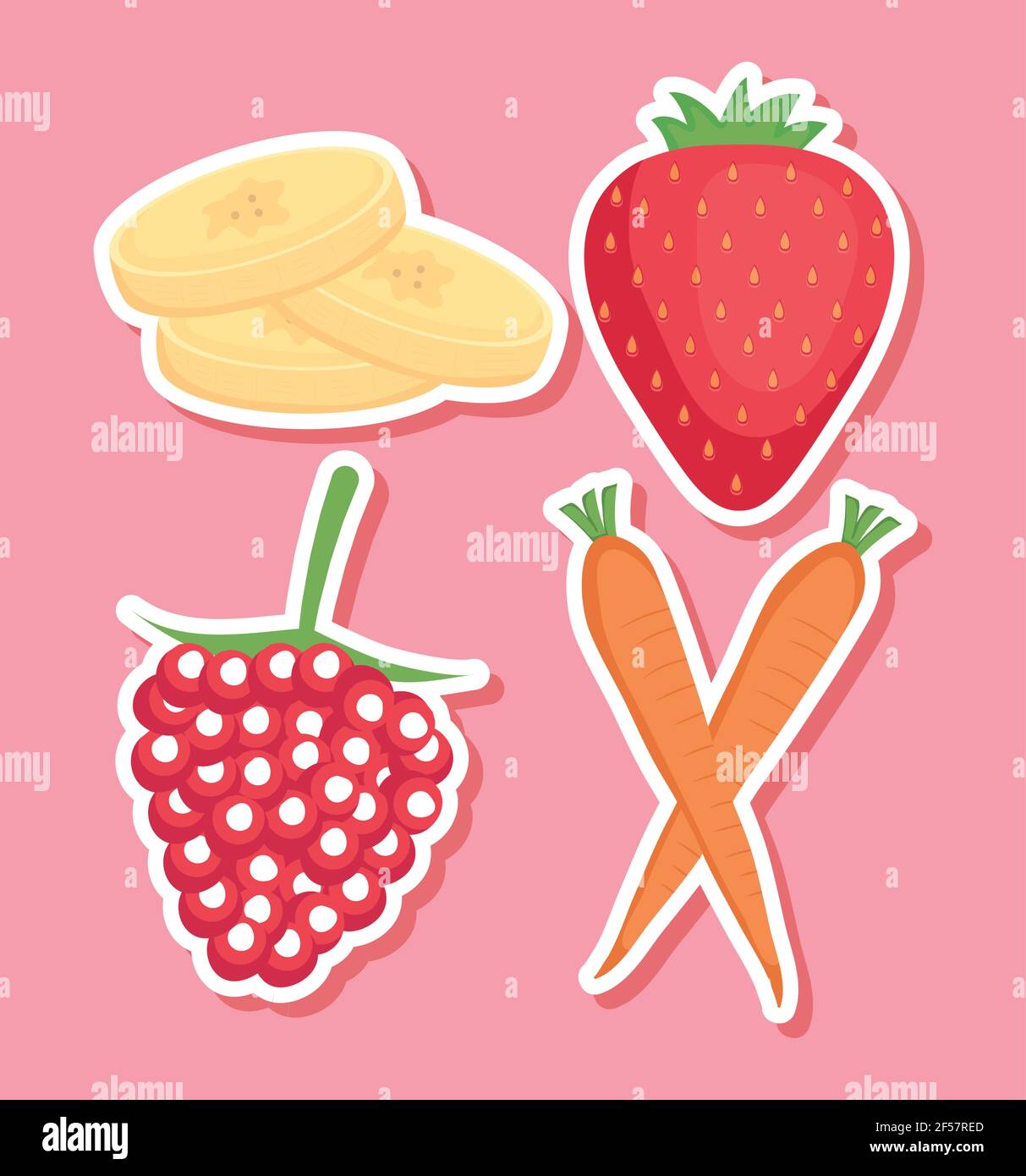 fruits and vegetables icon set Stock Vector Image & Art - Alamy