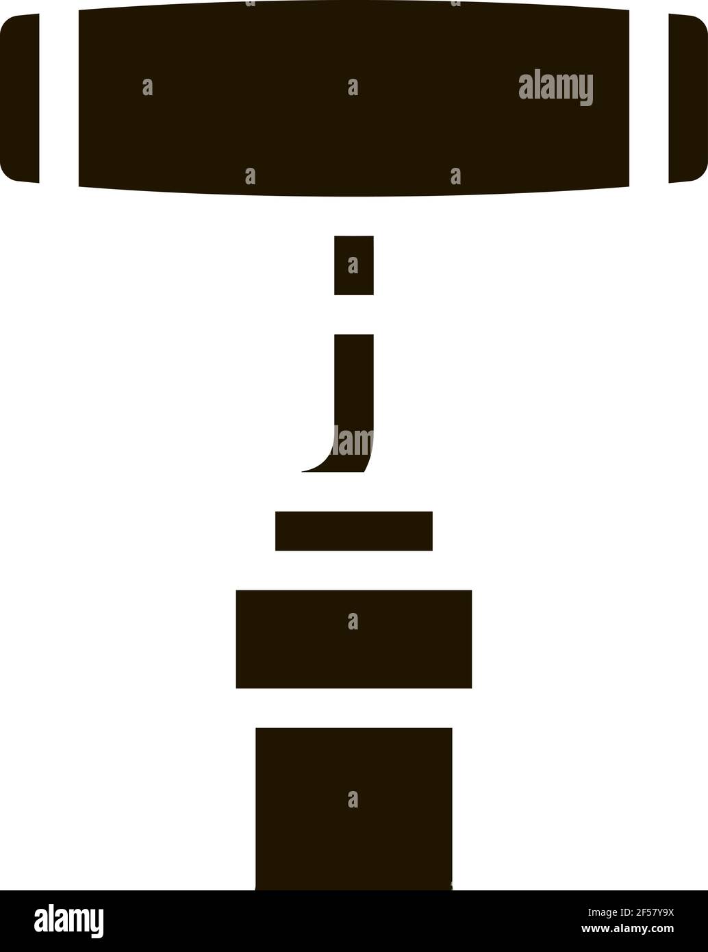 corkscrew for opening icon Vector Glyph Illustration Stock Vector