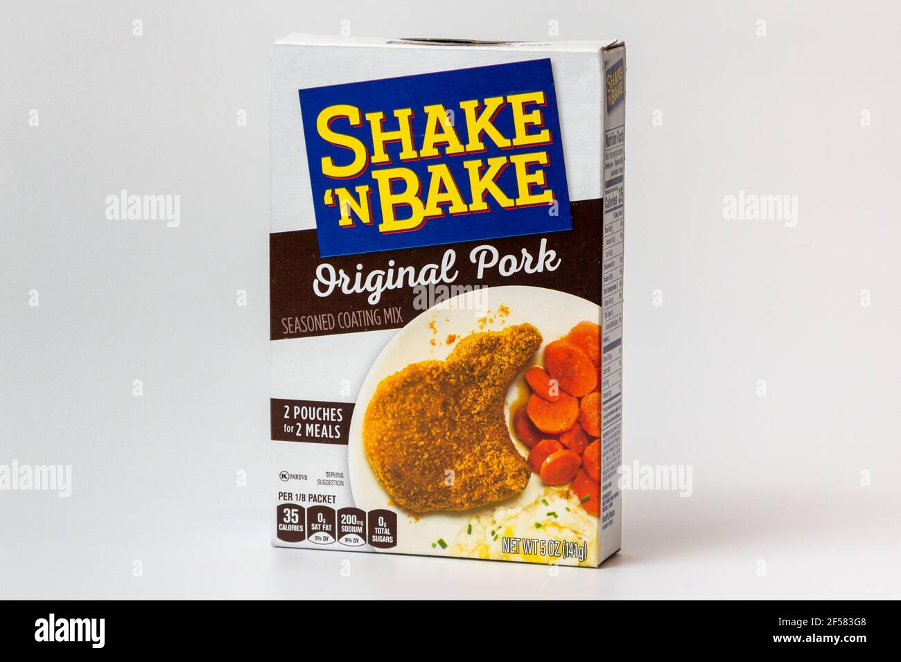 ST. PAUL, MN,USA - MARCH 6, 2021 - Shake 'N' Bake food product package and trademark logo. Stock Photo