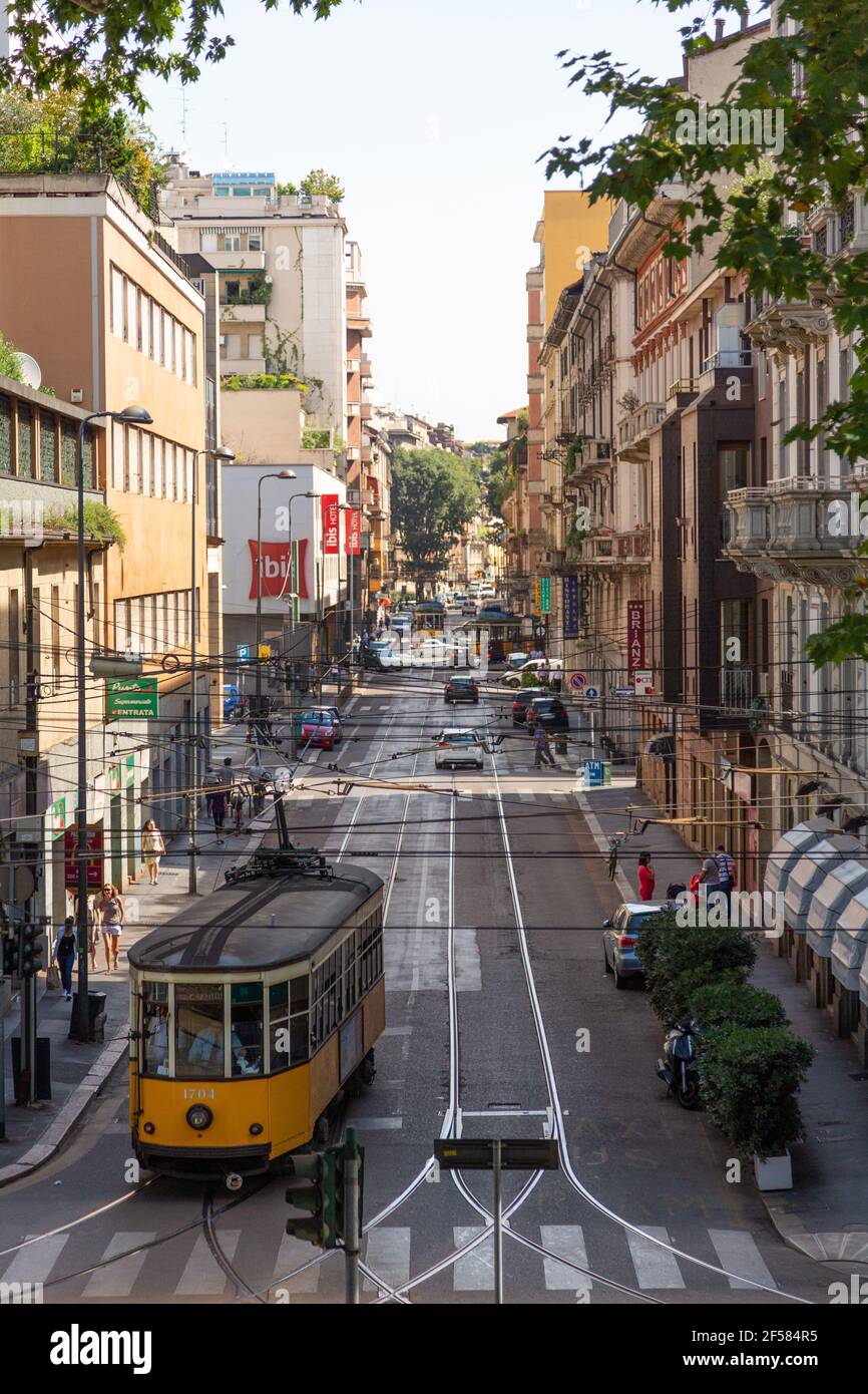 MILAN, ITALY SEPTEMBER 7, 2017: Vintage Yellow Tram In, 58% OFF