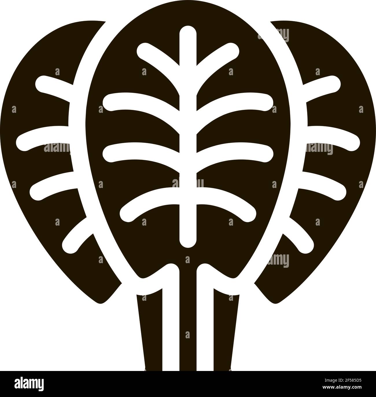 spinach leaves icon Vector Glyph Illustration Stock Vector Image & Art ...