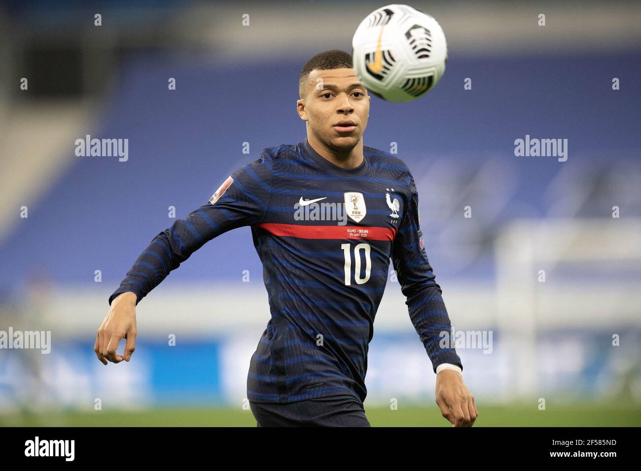 Kylian Mbappe Of France In Action During The Fifa World Cup 22 Qatar Qualifying Match Between