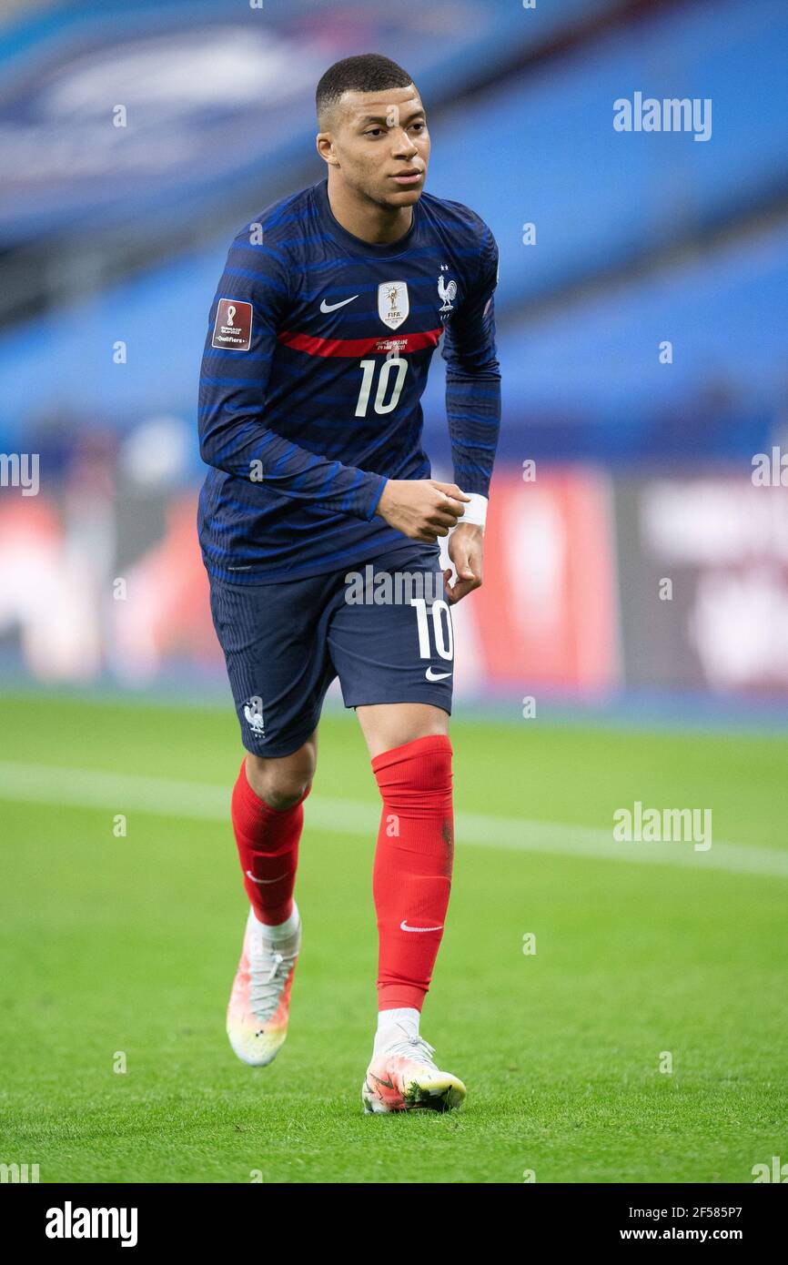 Kylian Mbappe Of France In Action During The Fifa World Cup 22 Qatar Qualifying Match Between