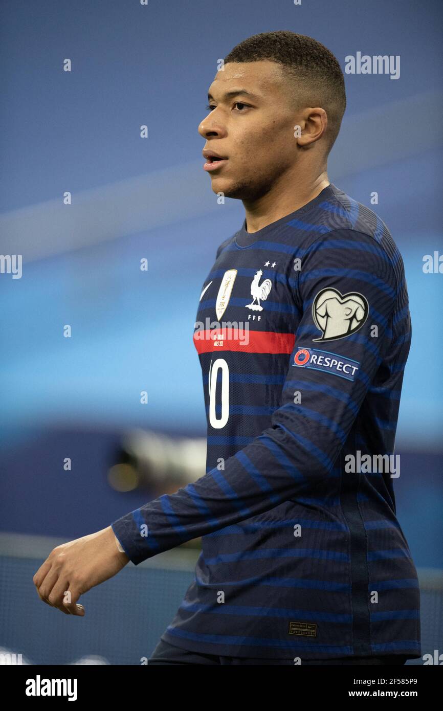 Kylian MBappe of France in action during the FIFA World Cup 2022 