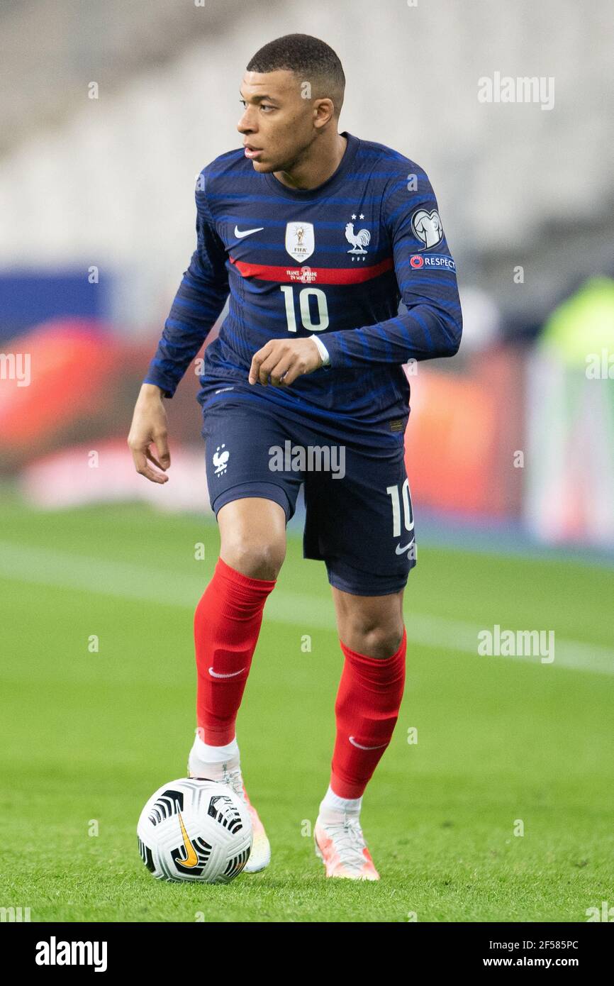 Kylian Mbappe Of France In Action During The Fifa World Cup 22 Qatar Qualifying Match Between