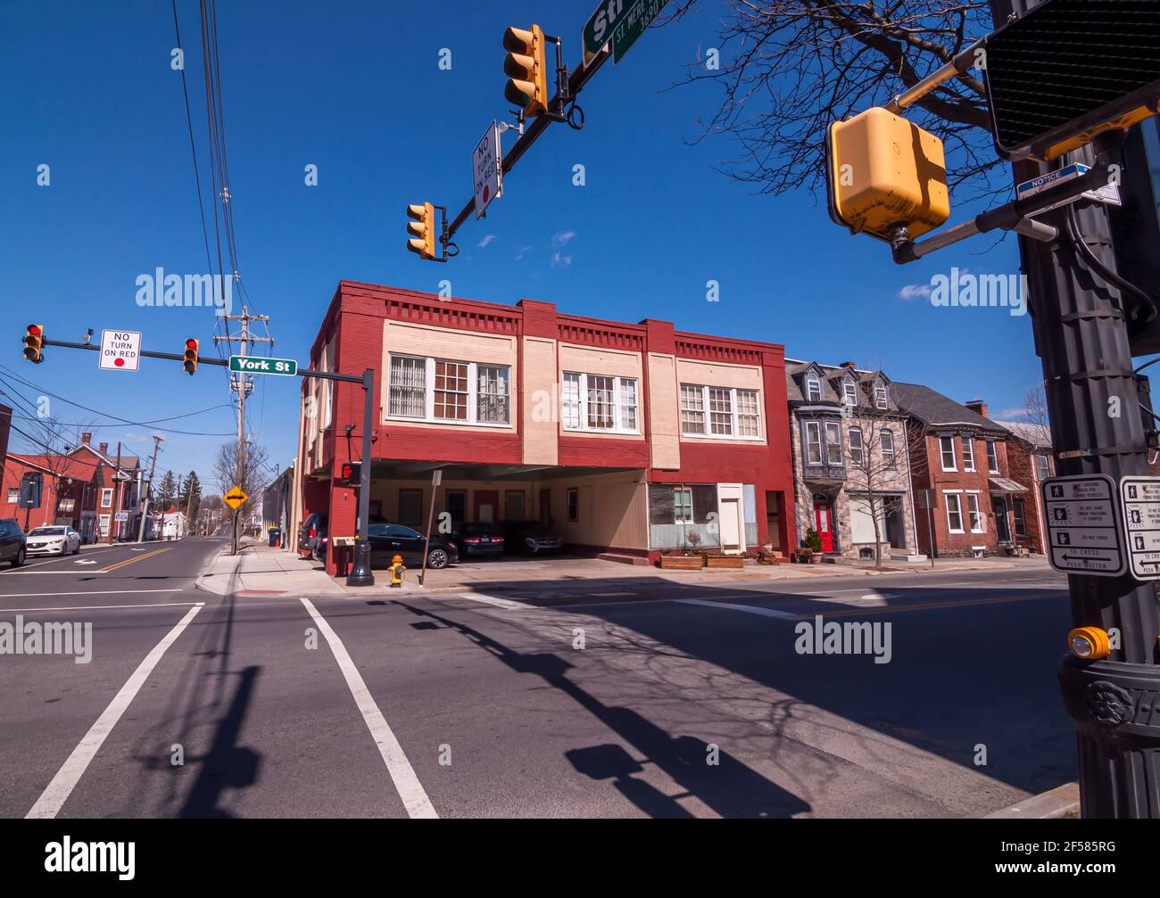 Buildings along York Street in the business district, Gettysburg